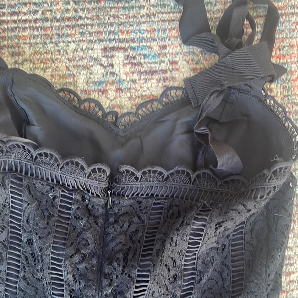 Gianni Bini Black Sheer Lace Maxi Dress - Picture 10 of 10